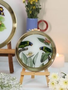 Green Iron and Glass Wall Accent