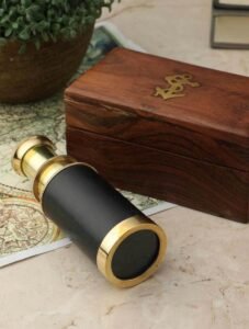 Brass Telescope Showpiece with a Wood Box